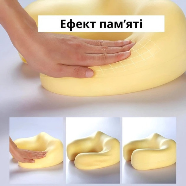 Массажная подушка для шеи U-shaped massage pillow с эффектом памяти для плеч и шеи ортопедическая