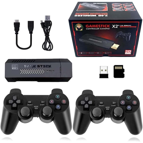 Портативная игровая приставка X2 Plus 64GB с геймстиком для телевизора и монитора