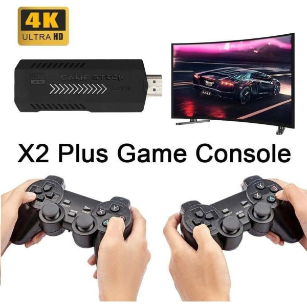 Портативная игровая приставка X2 Plus 64GB с геймстиком для телевизора и монитора