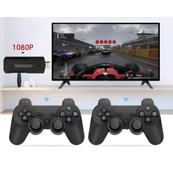 Портативная игровая приставка X2 Plus 64GB с геймстиком для телевизора и монитора