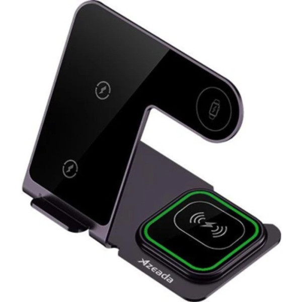 Зарядная станция беспроводная 3в1 Proda Azeada PD-W19 для смартфона и часов складная с быстрой зарядкой