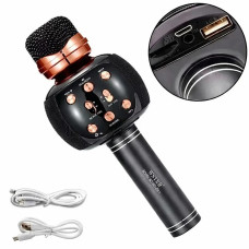 Микрофон караоке Wster WS-2911 Bluetooth с колонкой, беспроводной караоке микрофон с эффектами голоса