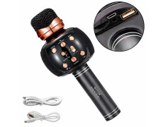 Микрофон караоке Wster WS-2911 Bluetooth с колонкой, беспроводной караоке микрофон с эффектами голоса