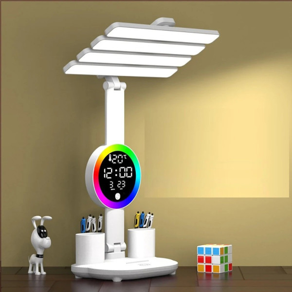Настольная светодиодная лампа KRX-104 LED RGB с вентилятором и подсветкой