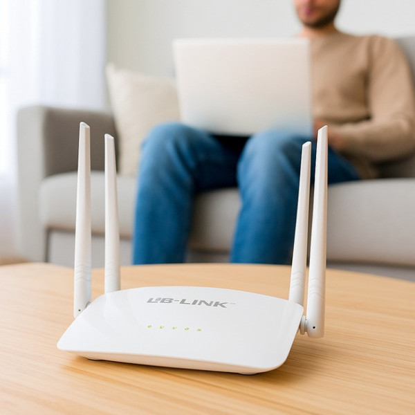 Проводной роутер LB-Link BL-WR450H с четырьмя внешними антеннами Wi-Fi 2.4GHz для дома и офиса