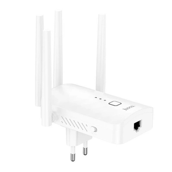 Повторитель сигнала Wi-Fi HOCO HI35 с четырьмя антеннами для дома и квартиры