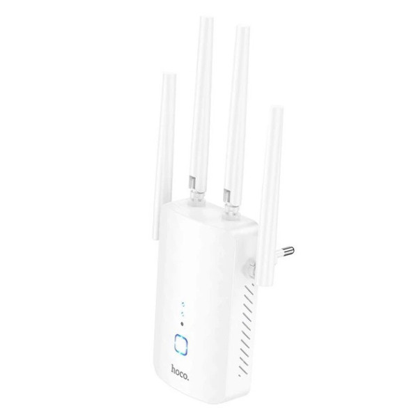 Повторитель сигнала Wi-Fi HOCO HI35 с четырьмя антеннами для дома и квартиры