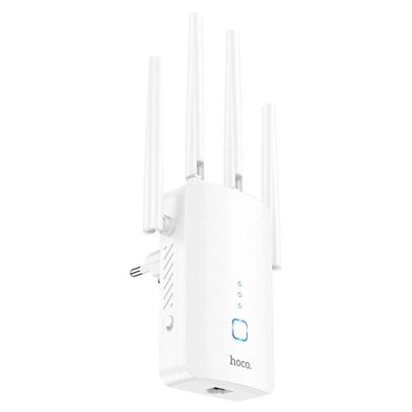 Повторитель сигнала Wi-Fi HOCO HI35 с четырьмя антеннами для дома и квартиры