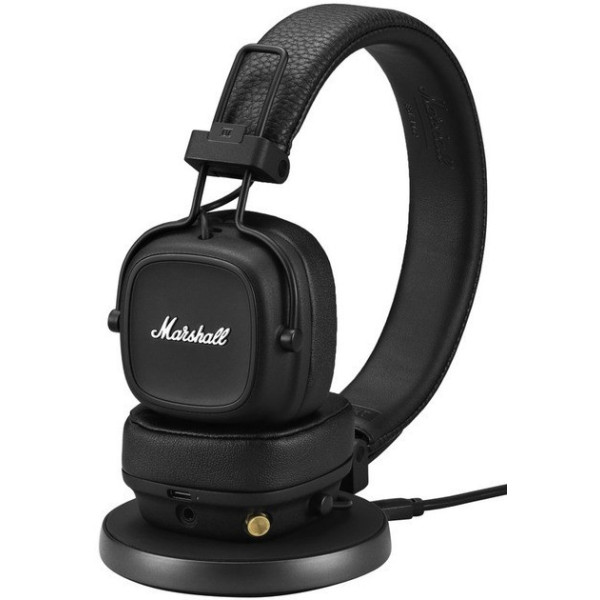 Накладные беспроводные наушники Marshall Major IV с Bluetooth, складные, с беспроводной зарядкой, черные
