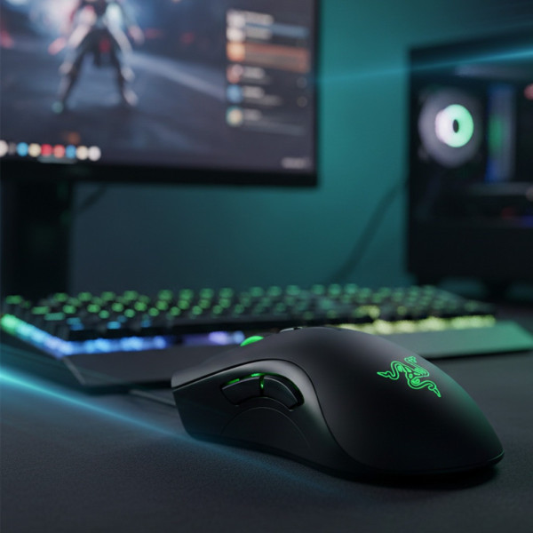 Проводная игровая мышь DeathAdder Essential USB с оптическим сенсором 6400 DPI для настольного ПК