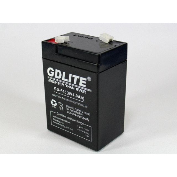 Аккумулятор свинцово-кислотный GDLITE GD-645 6 В 4 Ач для фонарей, весов и электроприборов