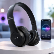 Беспроводные накладные наушники MDR P47+BT с MP3-плеером, microSD, FM-радио и микрофоном