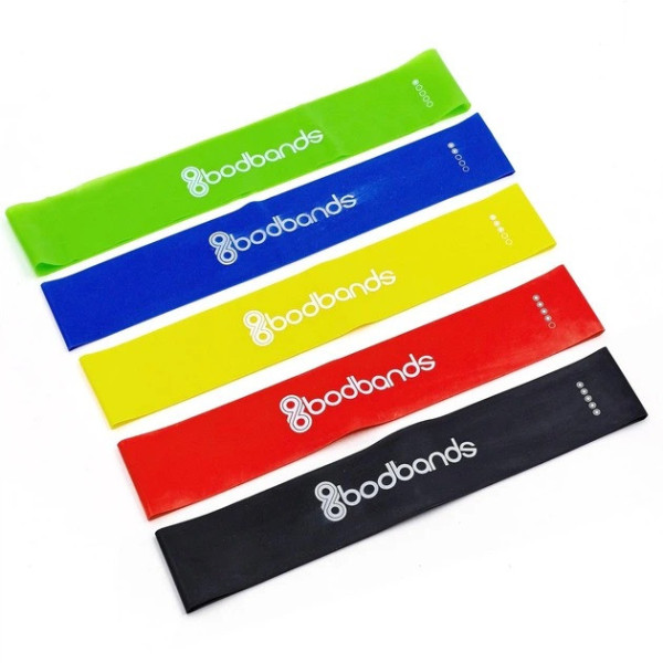 Фитнес резинки BodBands с 5 уровнями сопротивления для тренировок, йоги и растяжки
