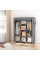 Складной тканевый шкаф Storage Wardrobe 88130 с 3 секциями и 8 полками серого цвета для одежды