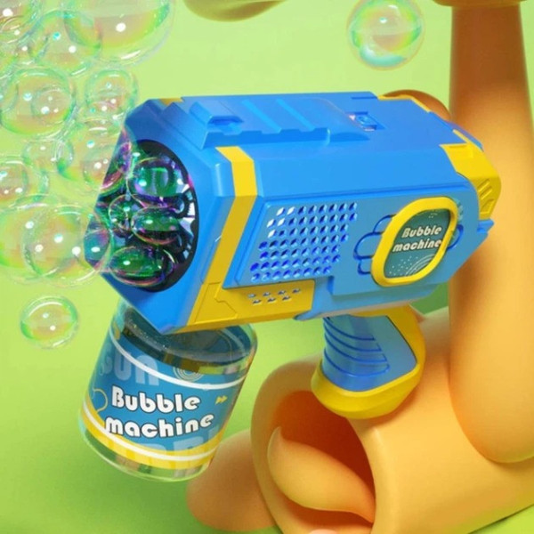 Автоматический пистолет Bubble Gun P162 для мыльных пузырей с музыкой и подсветкой