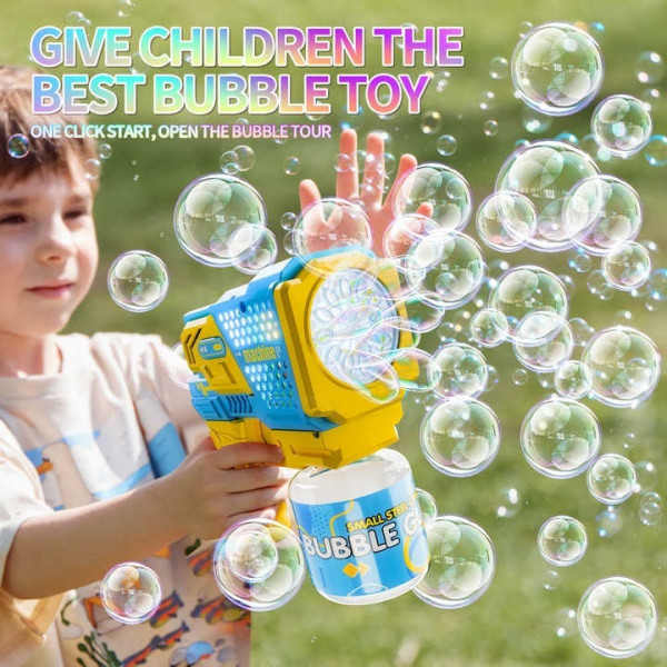 Автоматический пистолет Bubble Gun P162 для мыльных пузырей с музыкой и подсветкой