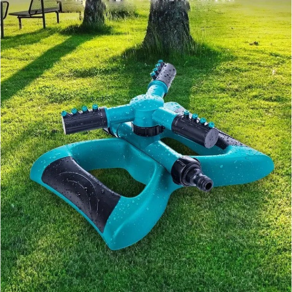 Пульсирующий садовый разбрызгиватель Lawn Sprinkler 360° с вращающимися и регулируемыми форсунками для газона