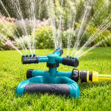 Садовый разбрызгиватель Lawn Sprinkler 360° вращающийся с регулируемыми форсунками для газона и сада