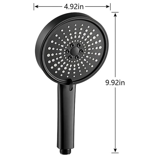 Душевая лейка Water Saving Shower с 5 режимами и кнопкой остановки воды, черная