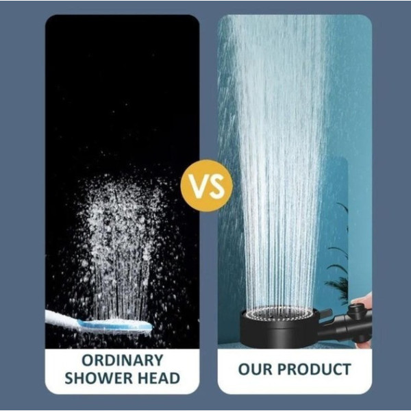 Душевая лейка Water Saving Shower с 5 режимами и кнопкой остановки воды, черная