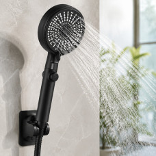 Душевая лейка Water Saving Shower с 5 режимами и кнопкой остановки воды, черная