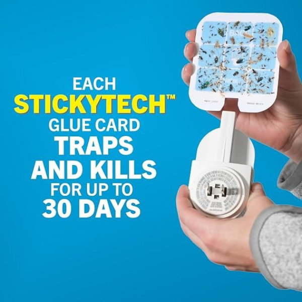 Электрическая УФ ловушка Fly Trap с клеевыми панелями для мух, комаров и летающих насекомых, питание от сети 2