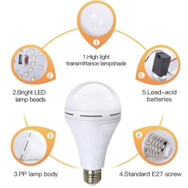 Аккумуляторная LED лампа Smartcharge для освещения во время отключений с подвесным крючком