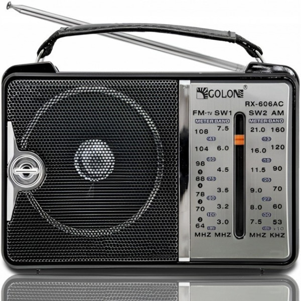 Аналоговый радиоприемник Golon RX-606AC с FM, AM, SW и TV, питание от батареек и сети 220 В