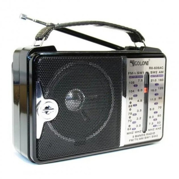 Аналоговый радиоприемник Golon RX-606AC с FM, AM, SW и TV, питание от батареек и сети 220 В