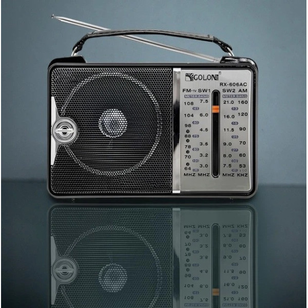 Аналоговый радиоприемник Golon RX-606AC с FM, AM, SW и TV, питание от батареек и сети 220 В