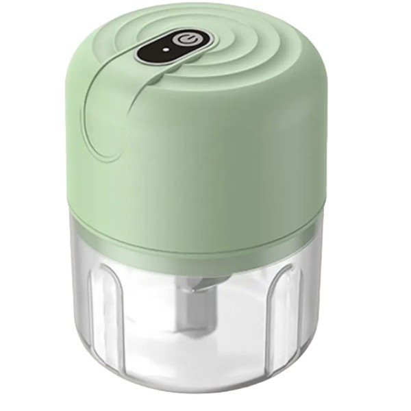 Мини-измельчитель Portable Food Processor 250 мл 80 Вт аккумуляторный USB с ножами из нержавеющей стали зеленый