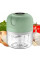 Мини-измельчитель Portable Food Processor 250 мл 80 Вт аккумуляторный USB с ножами из нержавеющей стали зеленый