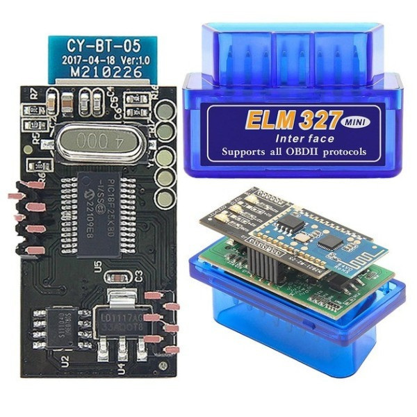 Сканер для авто ELM327 Bluetooth OBD2 диагностический адаптер 12 В для Android iOS