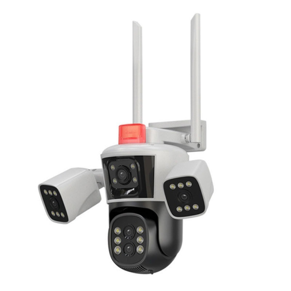 Видеокамера PTZ IP WiFi JE-190-1/2 12 Мп три объектива ночное видение датчик движения уличная
