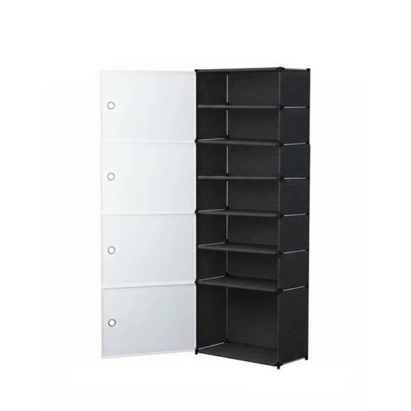 Закрытый шкаф для обуви AND 598-04 на 7 полок, компактный органайзер 42×28x122 см