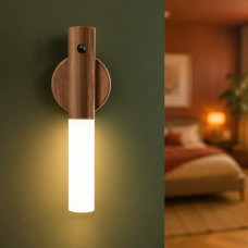 Фонарь настенный аккумуляторный W-52 LED с датчиком движения USB магнитное крепление теплый свет