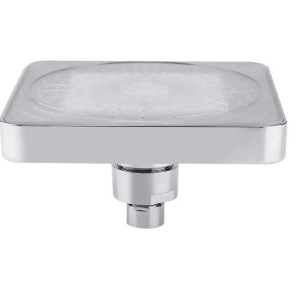 Светодиодная душевая лейка Shower Head с LED подсветкой 7 цветов квадратная 150 мм