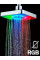 Светодиодная душевая лейка Shower Head с LED подсветкой 7 цветов квадратная 150 мм