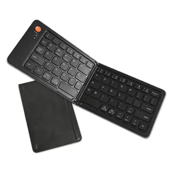 Складная Bluetooth клавиатура B023 на 67 клавиш с подставкой для телефона, русско-английская раскладка