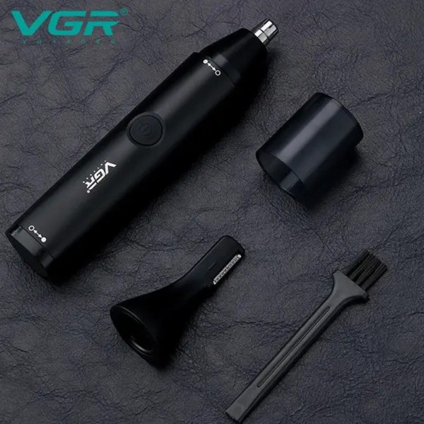 Аккумуляторный триммер VGR V-613 2 в 1 для носа, ушей и окантовки с USB Type-C