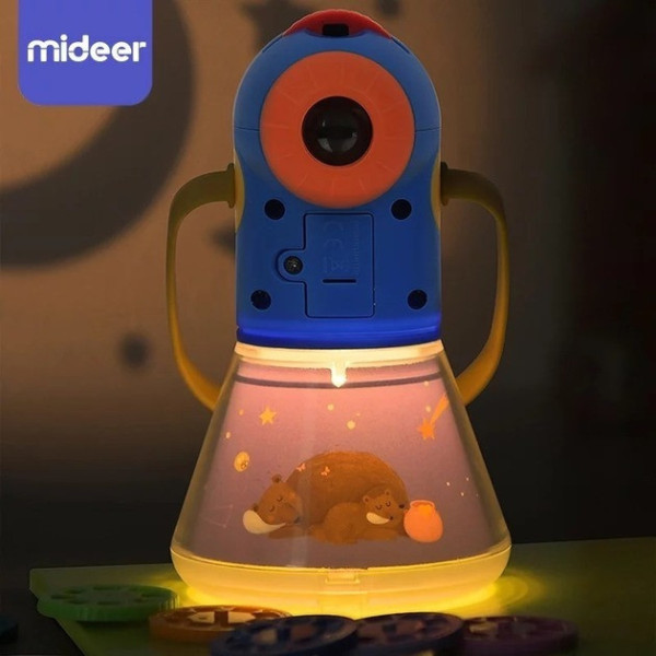 Проектор ночник детский MiDeer HA-158 3 в 1 фонарик с проекцией сказок звездного неба 8 кассет