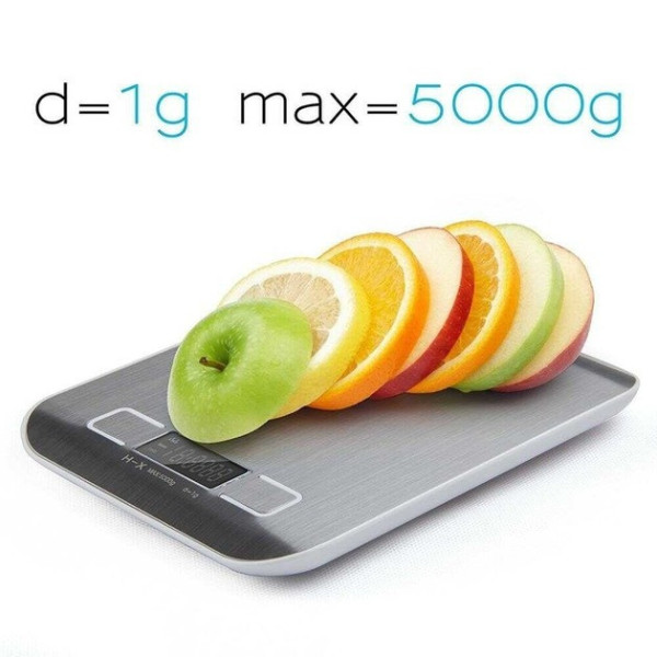 Цифровые кухонные весы AND906 электронные с LCD дисплеем USB аккумулятором и батарейным питанием