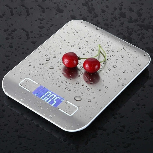 Цифровые кухонные весы AND906 электронные с LCD дисплеем USB аккумулятором и батарейным питанием