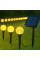 Садовая гирлянда на солнечной батарее 11,73 м 100 LED 20 шариков теплый белый свет