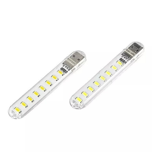 Компактный LED фонарик USB 8 LED 4 Вт теплый белый свет 4000K портативный
