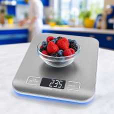 Цифровые кухонные весы AND906 электронные с LCD дисплеем USB аккумулятором и батарейным питанием