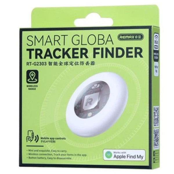 Умная Bluetooth-метка Remax RT-G2303 для поиска вещей с поддержкой Find My и IPX5, белая