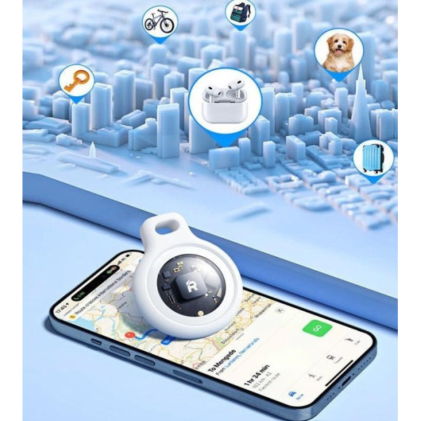 Умная Bluetooth-метка Remax RT-G2303 для поиска вещей с поддержкой Find My и IPX5, белая