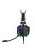 Игровая проводная гарнитура XO GE-07 с микрофоном, USB Type-A, AUX 3.5 мм и подсветкой, черная