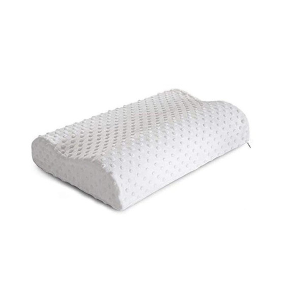 Анатомическая подушка Memory Latex Pillow с эффектом памяти и двумя валиками для поддержки шеи 46 × 27 см